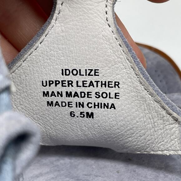 Jeffrey Campbell Women's Idolize Ankle Tie Sandal Blue Suede Combo Size 6.5M - Picture 9 of 16